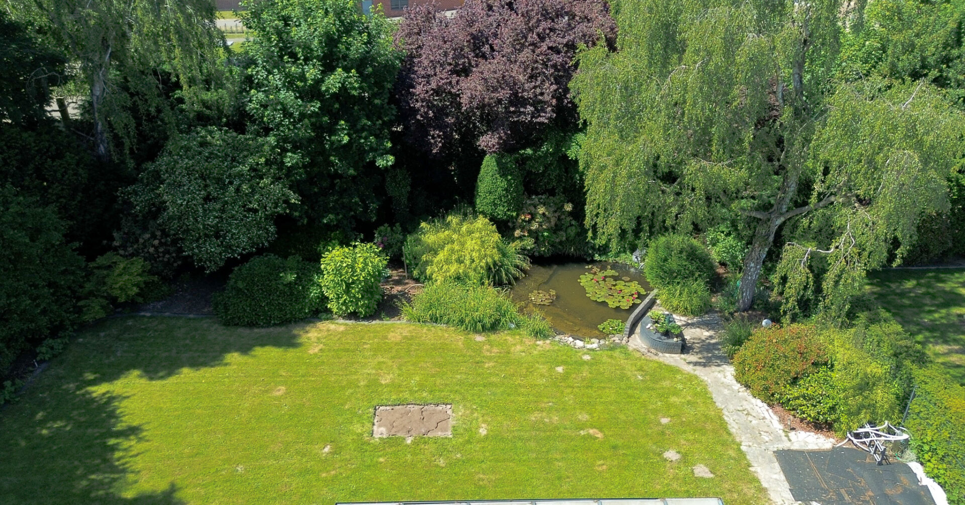 Luftaufnahme Garten