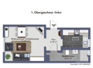 Grundriss 1 OG links