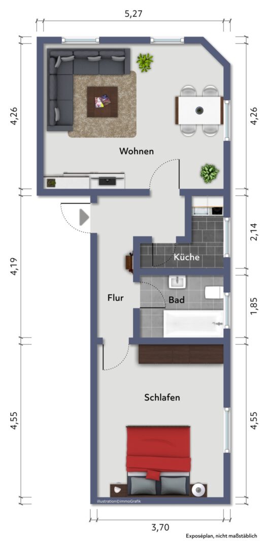 Grundriss 1 OG rechts